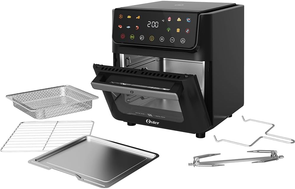 Fritadeira Elétrica Sem Óleo Air Fryer Oven Oster 12L Multi Touch 3 em 1 OFRT790 Cor Preto - 8